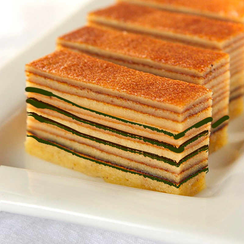 Matcha Cake Lapis